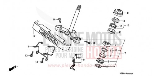 STEERING STEM CA125X de 1999